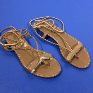 UGG Leather Boho Lace Up Sandals Shoes 6.5